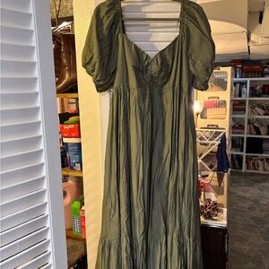 Entro Olive Maxi Dress